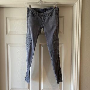 Frankie B. Charcoal Cargo Pants Y2K.  Sz 24.  Box16
